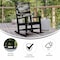 Flash Furniture Black All-Weather Classic Outdoor Rocking Chair LE-HMP-2002-110-BK-GG - alternate 3